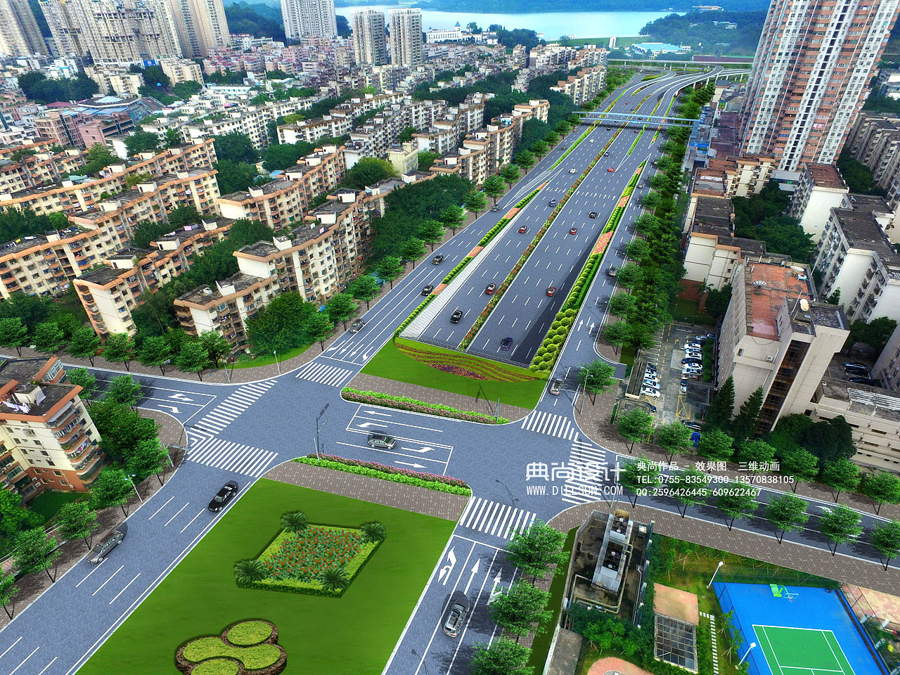 立交效果图1立交++-2 互通立交设计