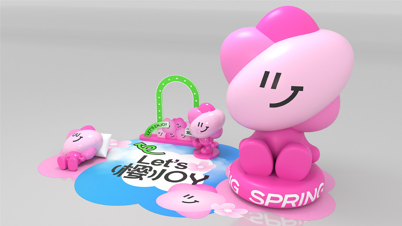 春季IP美陈-Let's樱Joy-樱花季（图ZMzYxODg2OTMy） - IP形象 - 站酷设计师西创文化原创素材 - 站酷ZCOOL
