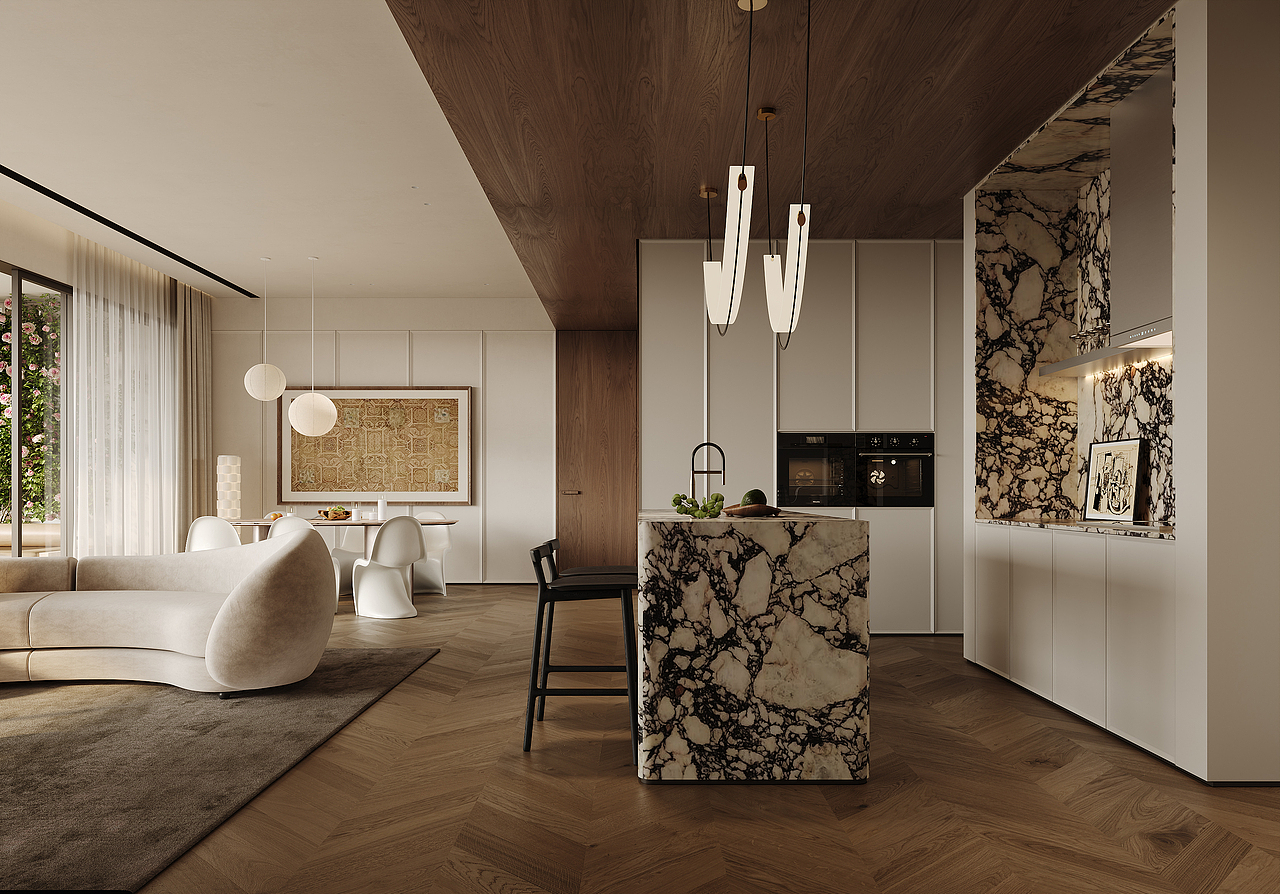 作品2《奶油复古风》（图ZMzYzMzIyNzk2） - 家装设计 - 站酷设计师W丶勇CGI原创素材 - 站酷ZCOOL