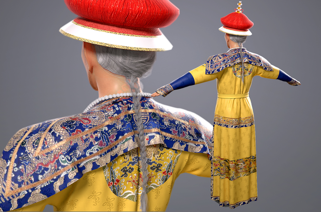 清朝康熙皇帝古装人物模型两套服装