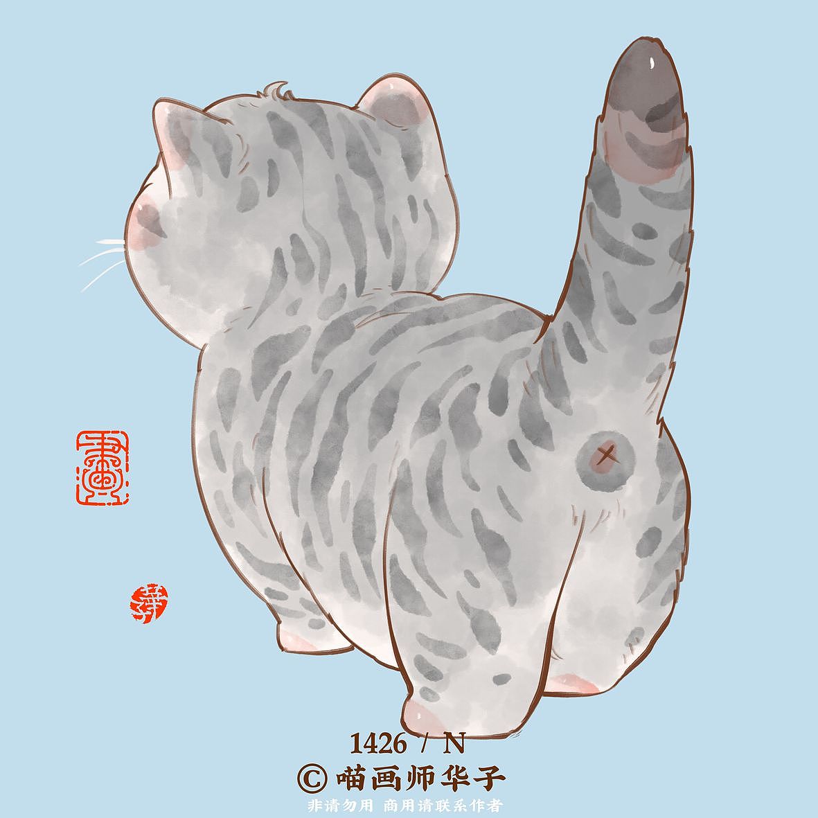 画猫的1450天记录!吸猫了,画猫的快乐你们懂么?（图ZMzUxNTU4MTky） - 艺术插画 - 站酷设计师喵画师华子原创素材 - 站酷ZCOOL