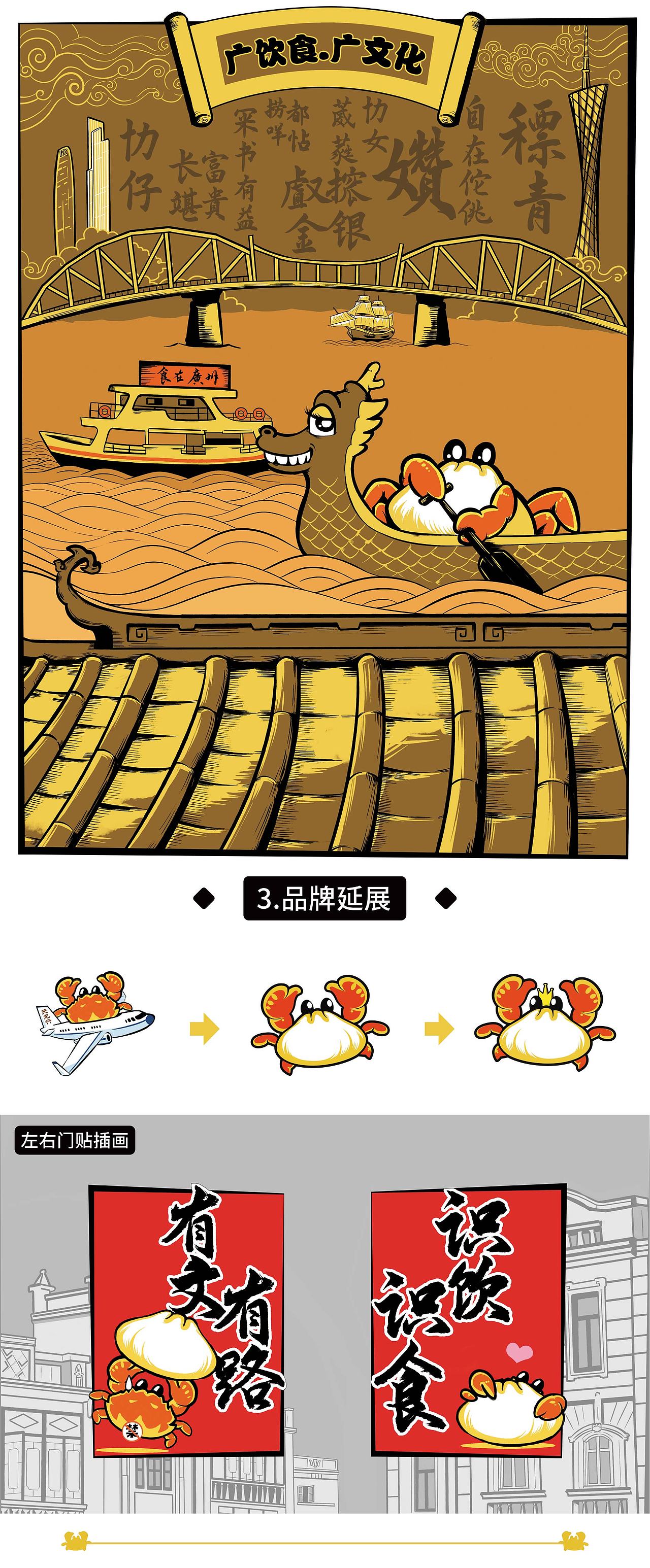 蟹叔餐饮店品牌IP视觉