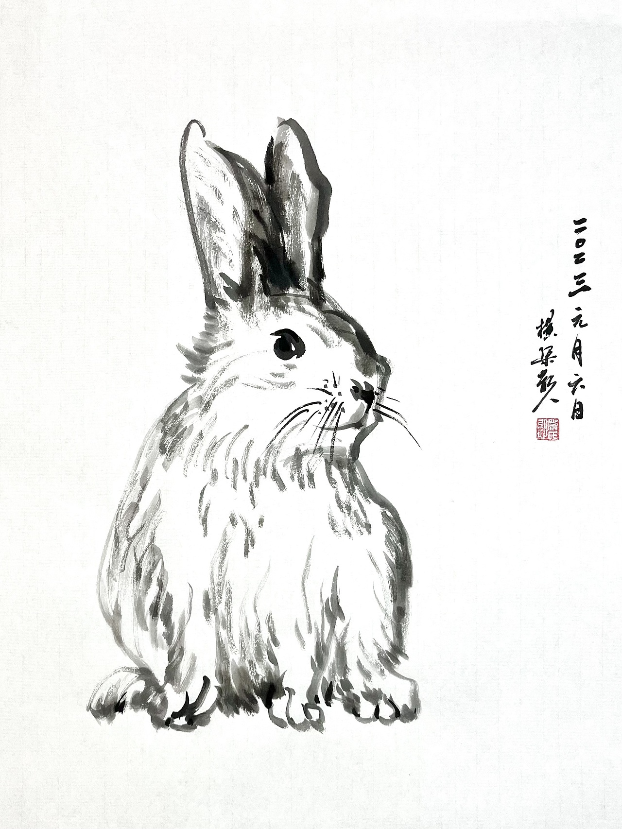 写生，水墨兔兔（图ZMzI3NDIxNDI4） - 绘画 - 站酷设计师横渠散人原创素材 - 站酷ZCOOL