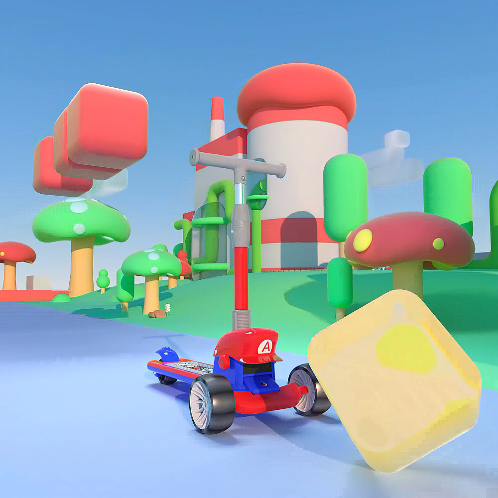 驶向乐趣的彩色世界：超级玛丽童车广告（图ZMzYwMDcwMDk2） - 产品 - 站酷设计师设计师羊驼原创素材 - 站酷ZCOOL