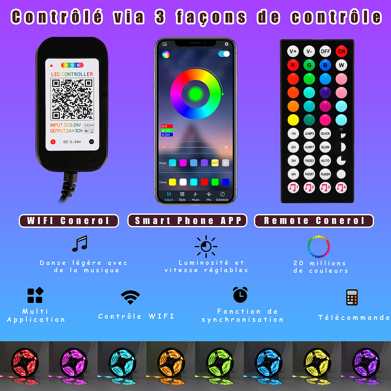 亚马逊灯带主附图+详情页A+图