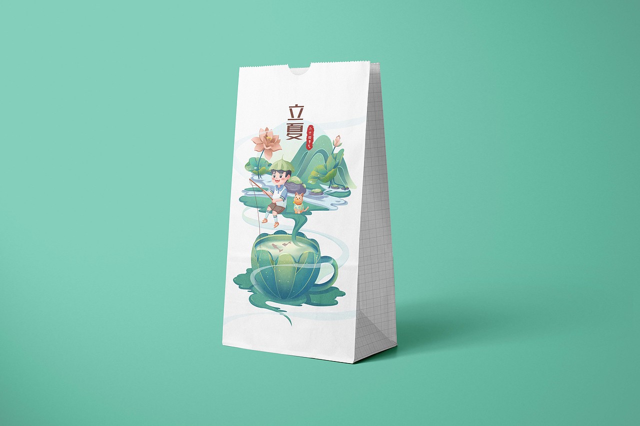 原创插画 | 立夏 去荷塘 去钓鱼吗