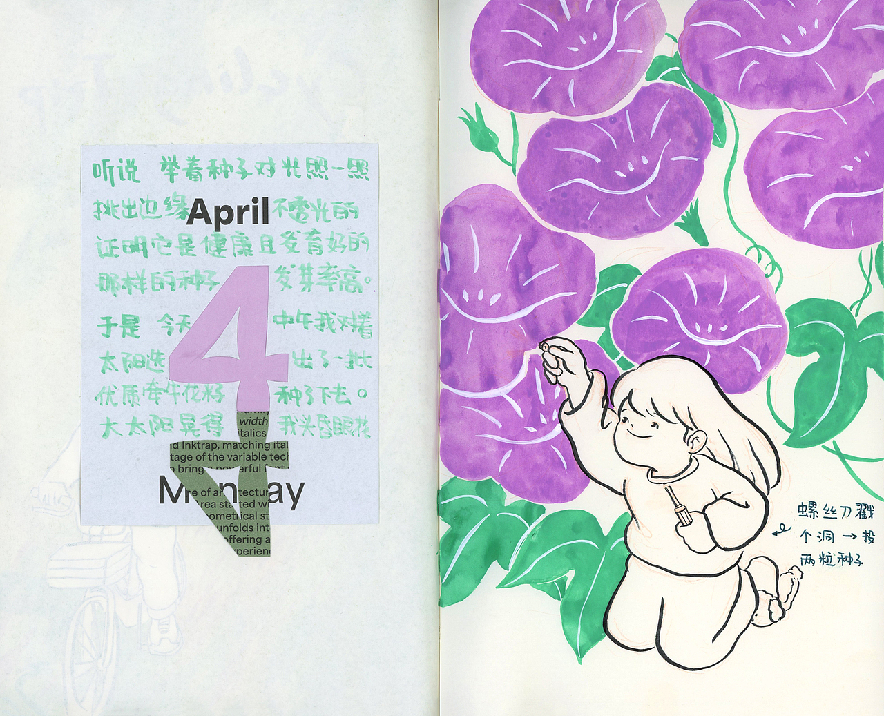 2022年4月合辑:蘑菇PIU的日涂手账