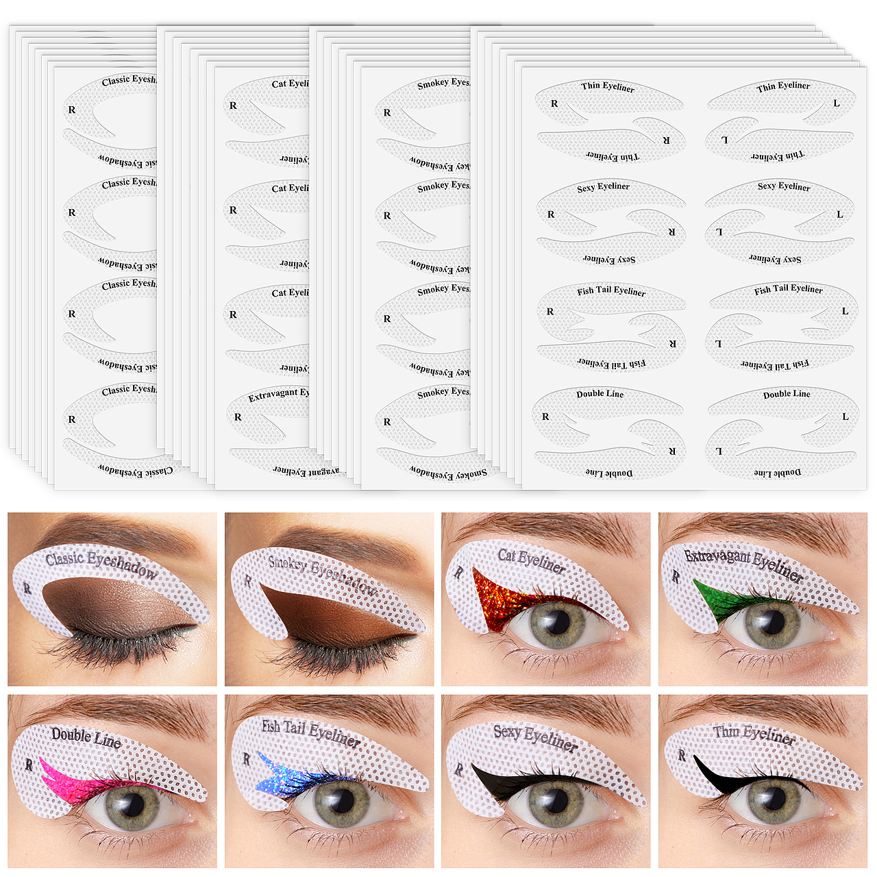 亚马逊主图设计-美妆产品合集-嫁接睫毛-美妆蛋粉扑