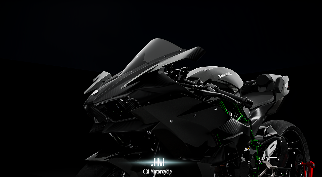 Kawasaki H2R - Full CG（圖ZMzE0MzE1MDc2） - 機械/交通 - 站酷設(shè)計師willkinggniklliw原創(chuàng)素材 - 站酷ZCOOL