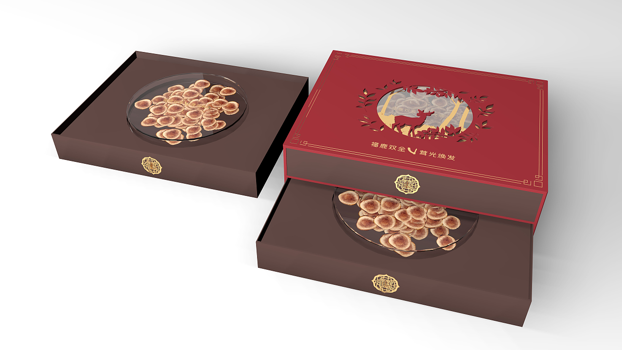 福鹿双全·茸光焕发（图ZMzAxNjYxMjA0） - 包装 - 站酷设计师知点设计原创素材 - 站酷ZCOOL