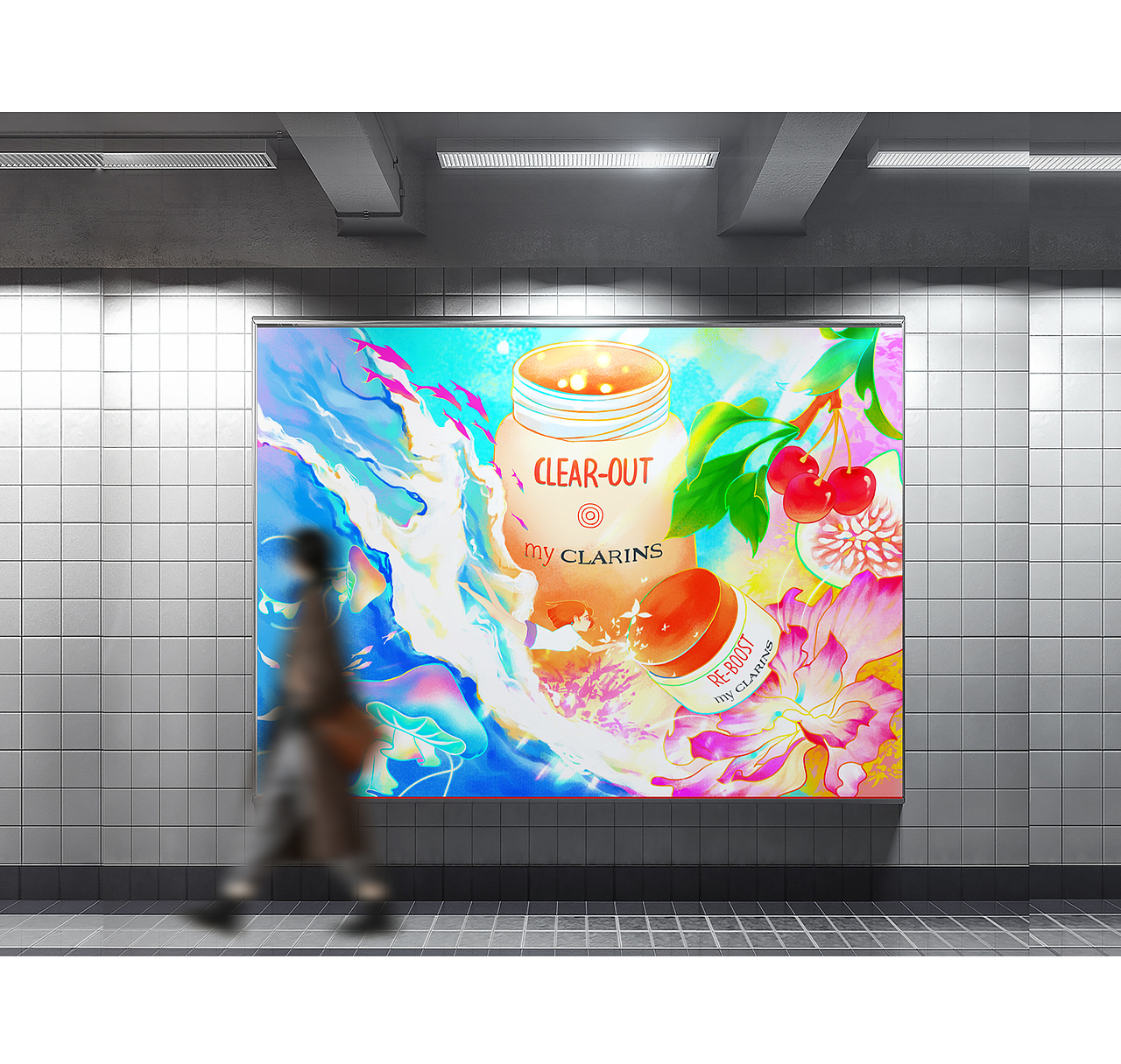 「好食肌长绽放」myCLARINS 相遇植愈世界（图ZMzQ0MzU1MTY0） - 海报 - 站酷设计师插画师小梦原创素材 - 站酷ZCOOL