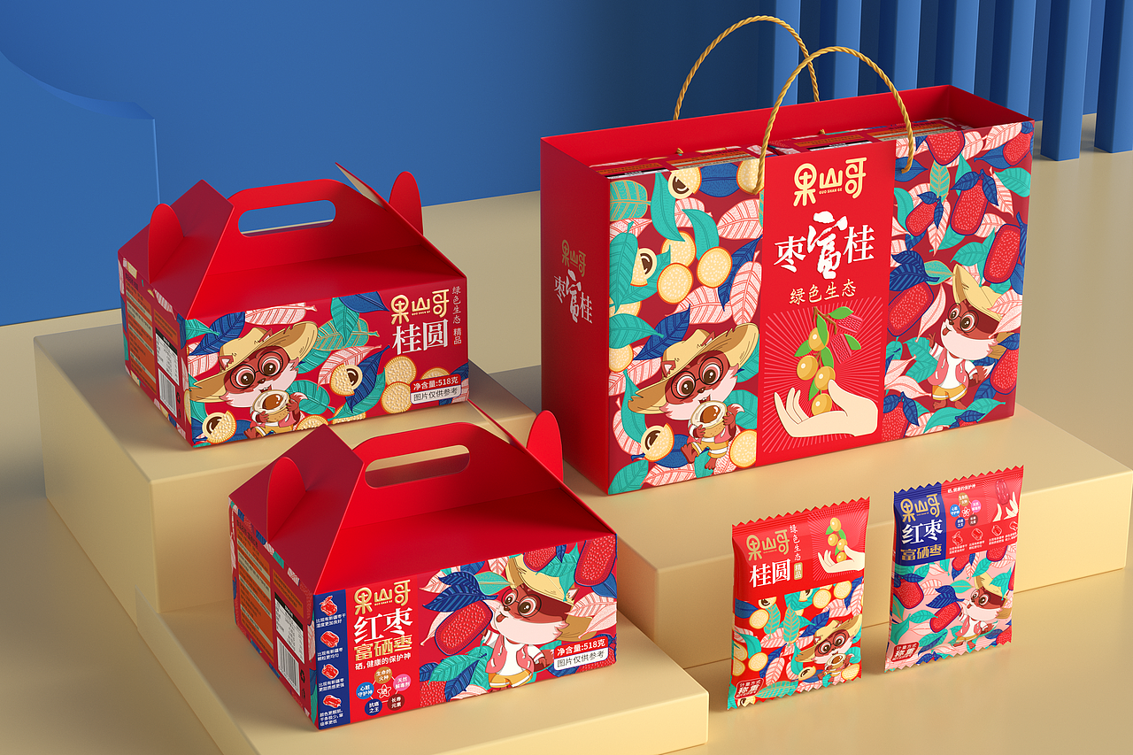 巨灵设计 x 果山哥 | 松鼠形象坚果年货礼盒