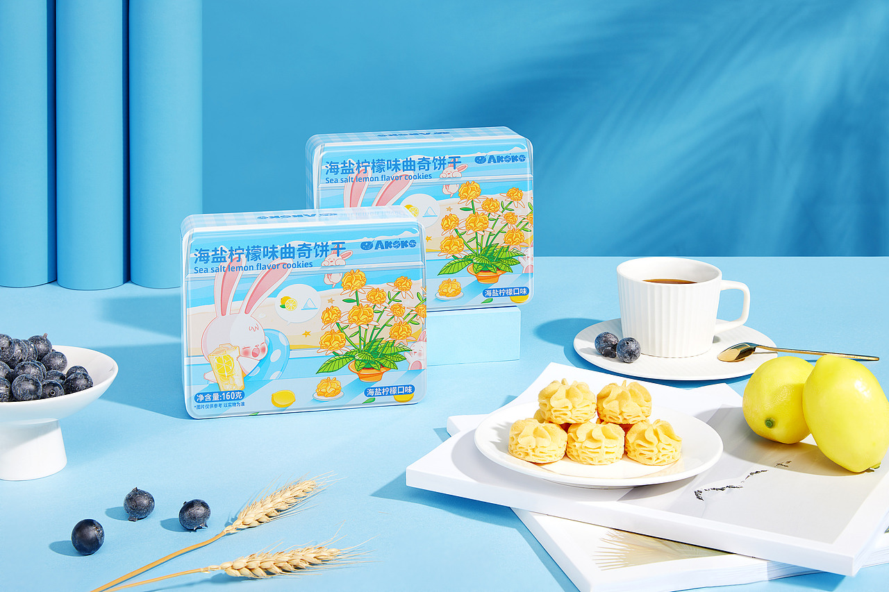 AKOKO海鹽檸檬曲奇 ? 鐵皮鼓（圖ZMzUxNjU2MjU2） - 產(chǎn)品攝影 - 站酷設(shè)計師鐵皮鼓文化原創(chuàng)素材 - 站酷ZCOOL