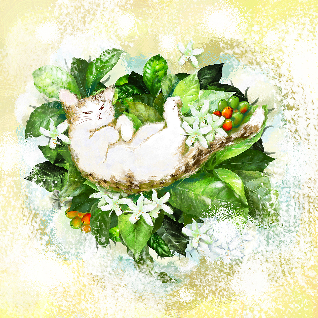 #wow咖啡树和猫（图ZMzEzODA3OTky） - 创作习作 - 站酷设计师加号插画原创素材 - 站酷ZCOOL