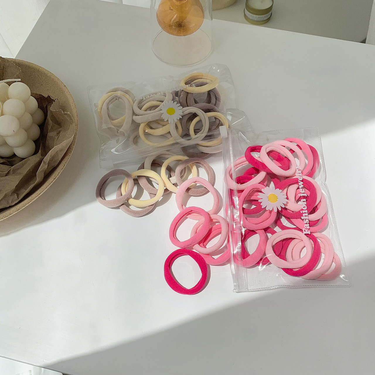 小清新发圈/发绳の静物拍摄