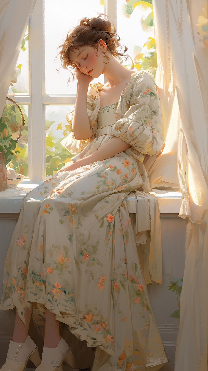 夏日午后，甜美的酣睡，让人不敢轻扰.（图ZMzQxMTQ5NzU2） - AI作品 - 站酷设计师玉二爷原创素材 - 站酷ZCOOL