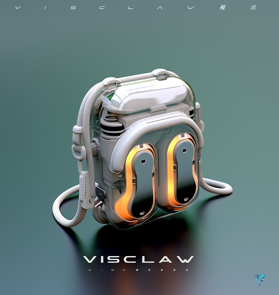 AI 创作_ 耳机壳 _ 工业风格 