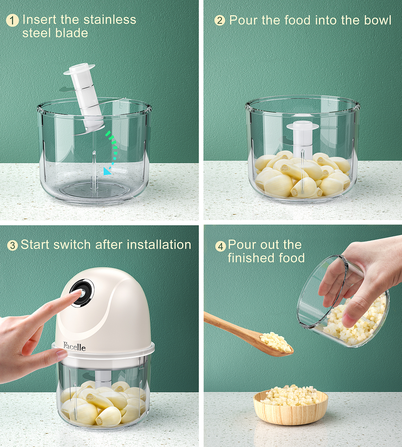 厨房小家电迷你绞肉机