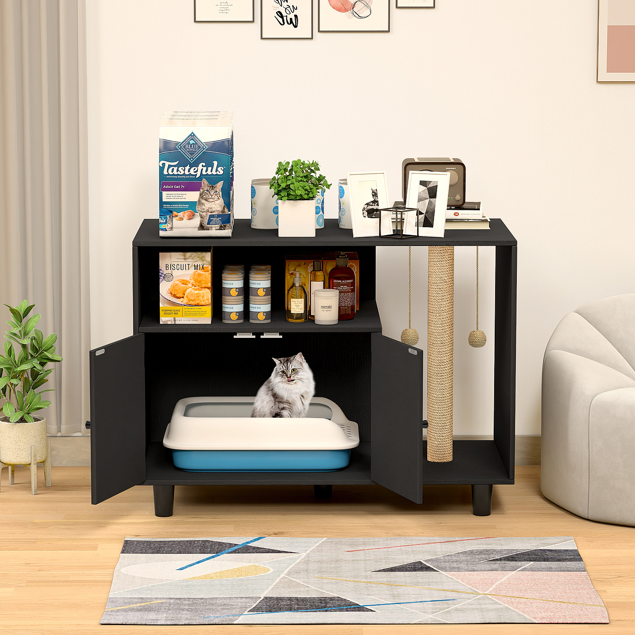 黑色猫柜 建模 渲染 拍摄 修图