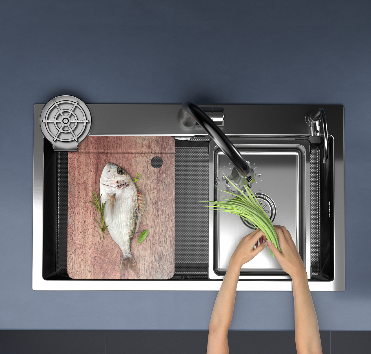 帅康水槽详情页设计（含全套渲染）