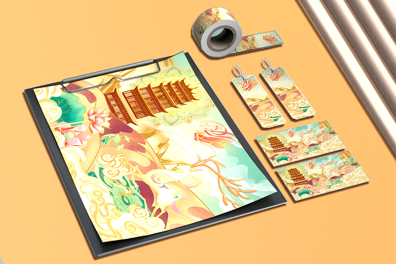 敦煌·朝圣（图ZMzAxMzQ2NjQ0） - 商业插画 - 站酷设计师洛书书原创素材 - 站酷ZCOOL