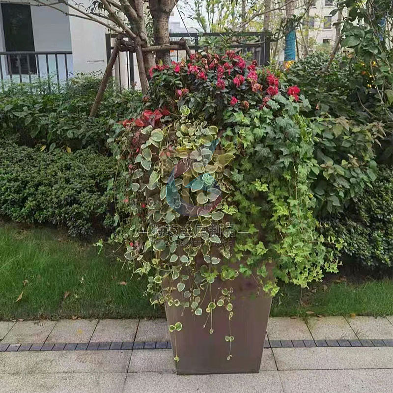 地产项目户外不锈钢花箱花盆厂家定制