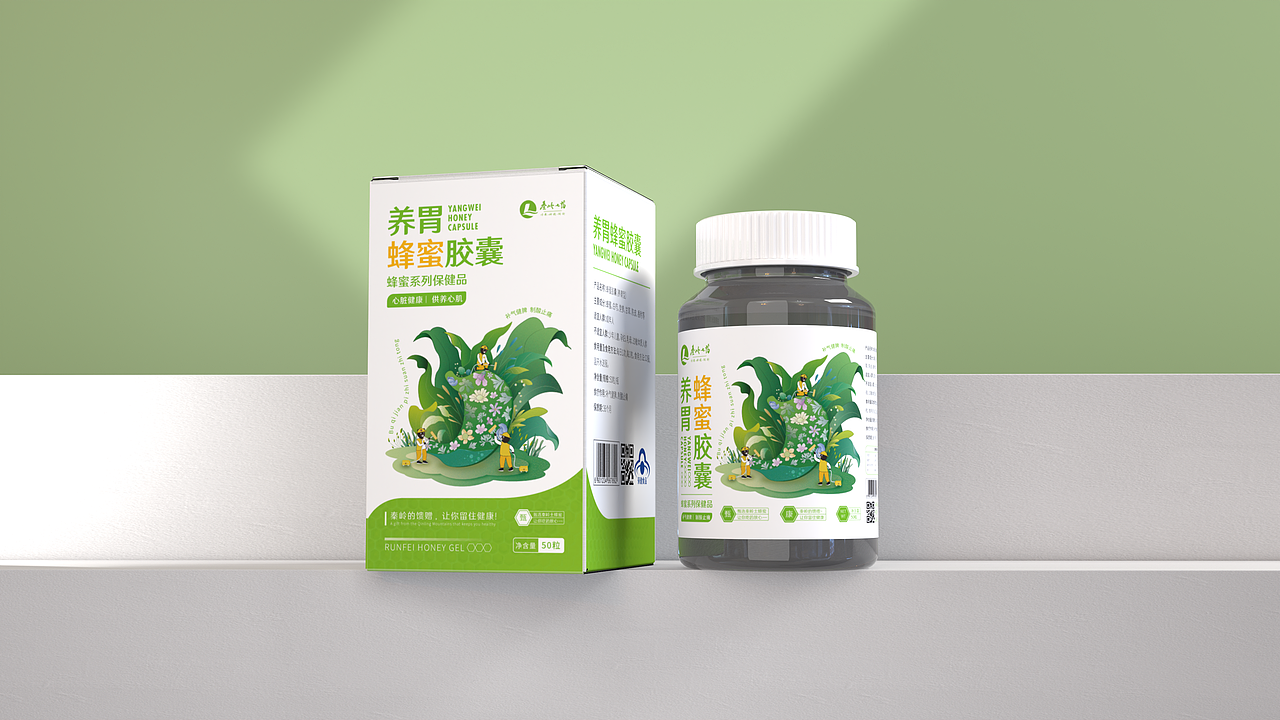 秦岭七药蜂蜜系列保健品包装设计（图ZMzM1ODk4MDA4） - 包装 - 站酷设计师我很快乐吗原创素材 - 站酷ZCOOL