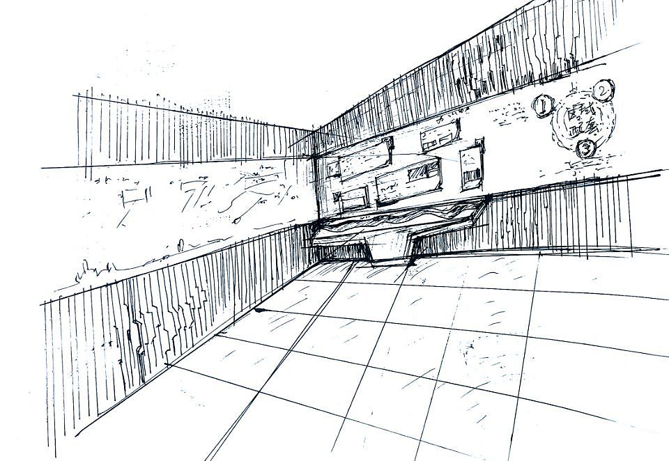 每一个展厅的创新设计,将从手绘创作中寻找灵感,通过三维草图大师呈现视觉场景效果。