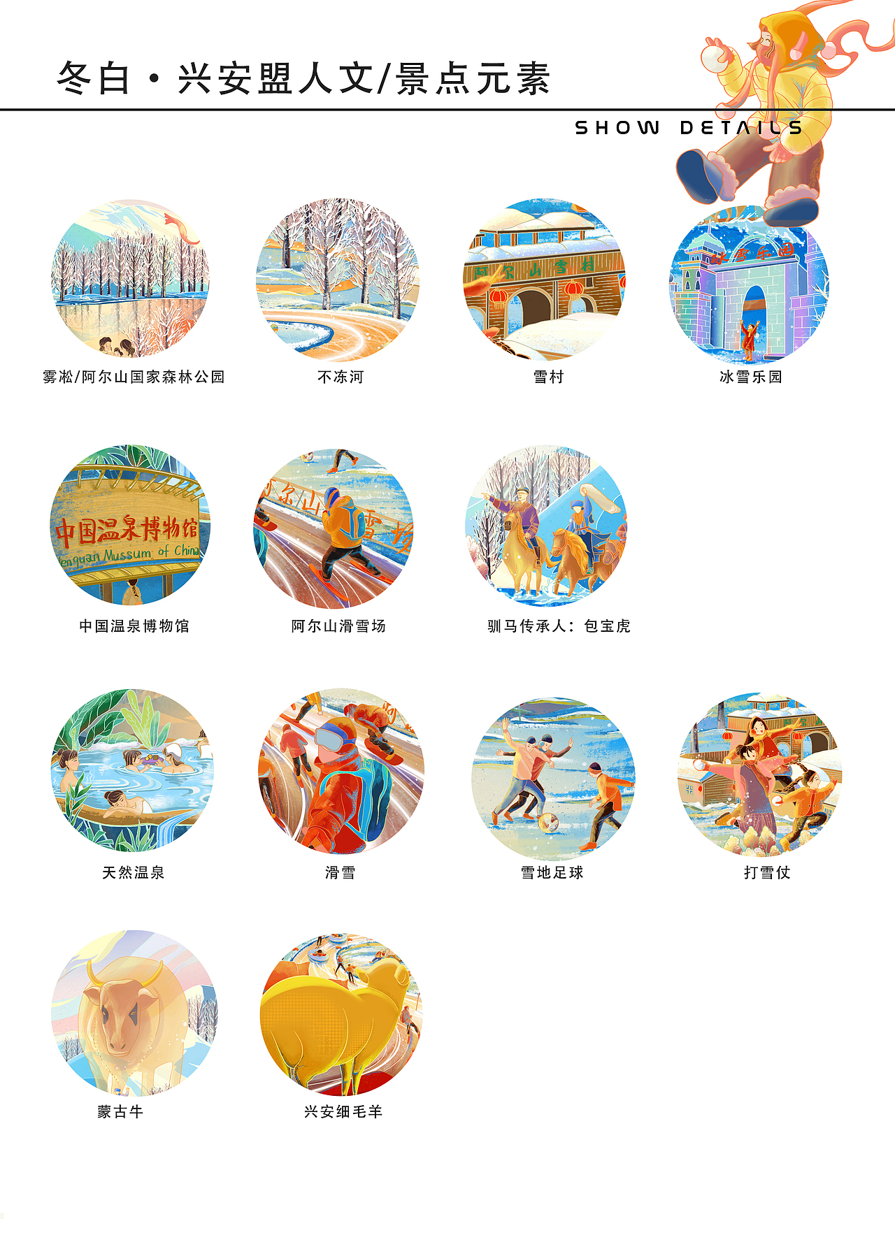 兴安盟四季缤纷图（图ZMzM4MDM3ODk2） - 商业插画 - 站酷设计师塔上鱼瞳原创素材 - 站酷ZCOOL