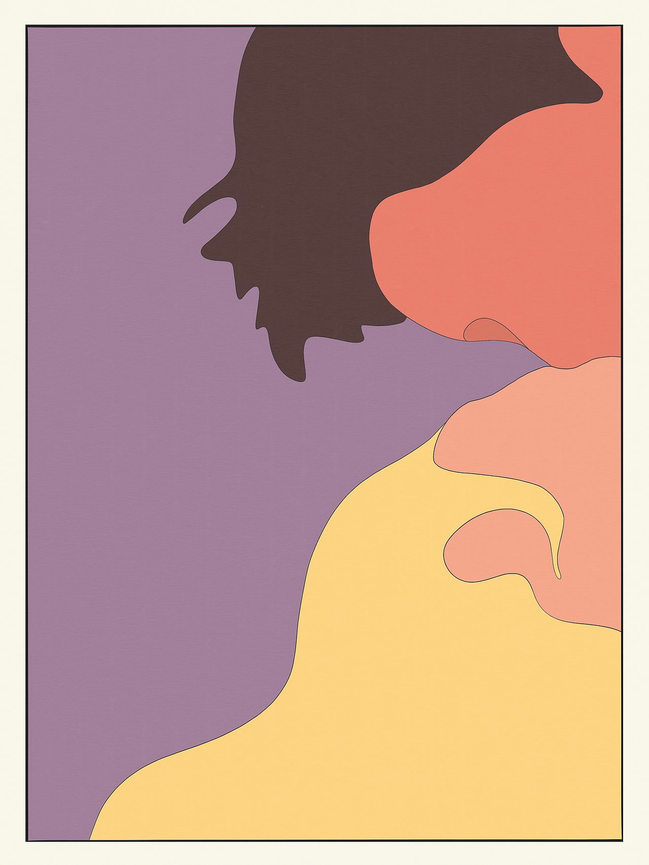 原创插画《恋人》