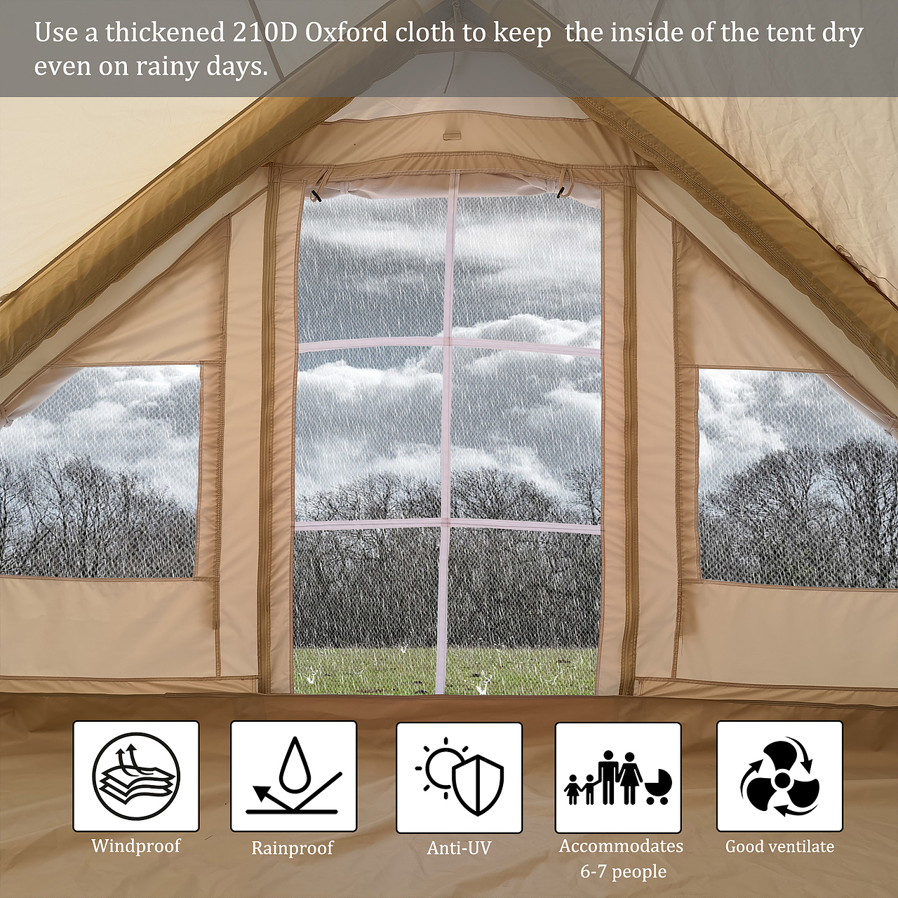 充气小屋帐篷亚马逊主图设计