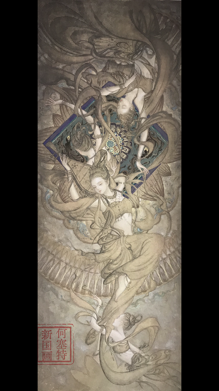 《琴音》系列(二)原稿手绘过程