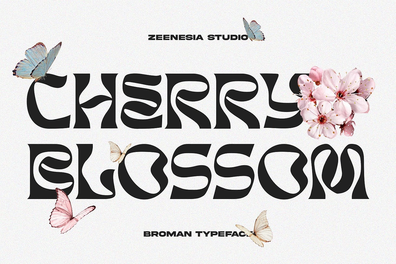 复古潮流酸性逆反差潮牌文创海报标题迷幻艺术英文字体