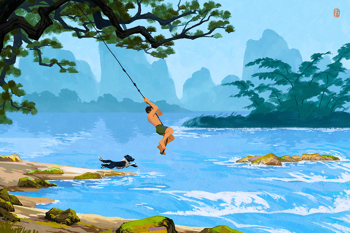 綠野行蹤（圖ZMzYxNDMzNzA0） - 藝術(shù)插畫 - 站酷設(shè)計(jì)師綠漆_原創(chuàng)素材 - 站酷ZCOOL