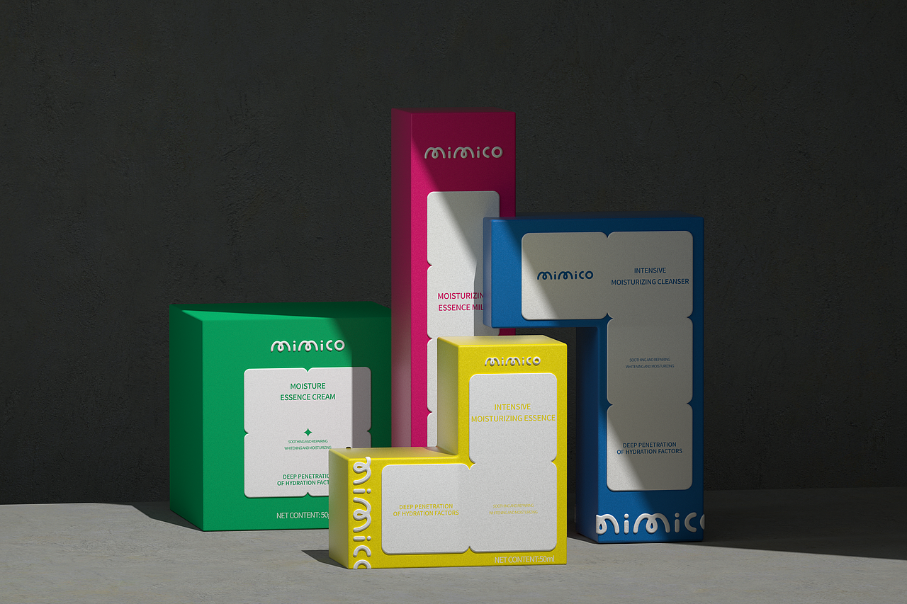 MIMICO魔方积木包装设计产品设计护肤品设计品牌设计（图ZMzk0MzQ2NDQw） - 包装 - 站酷设计师投以木瓜品牌设计原创素材 - 站酷ZCOOL
