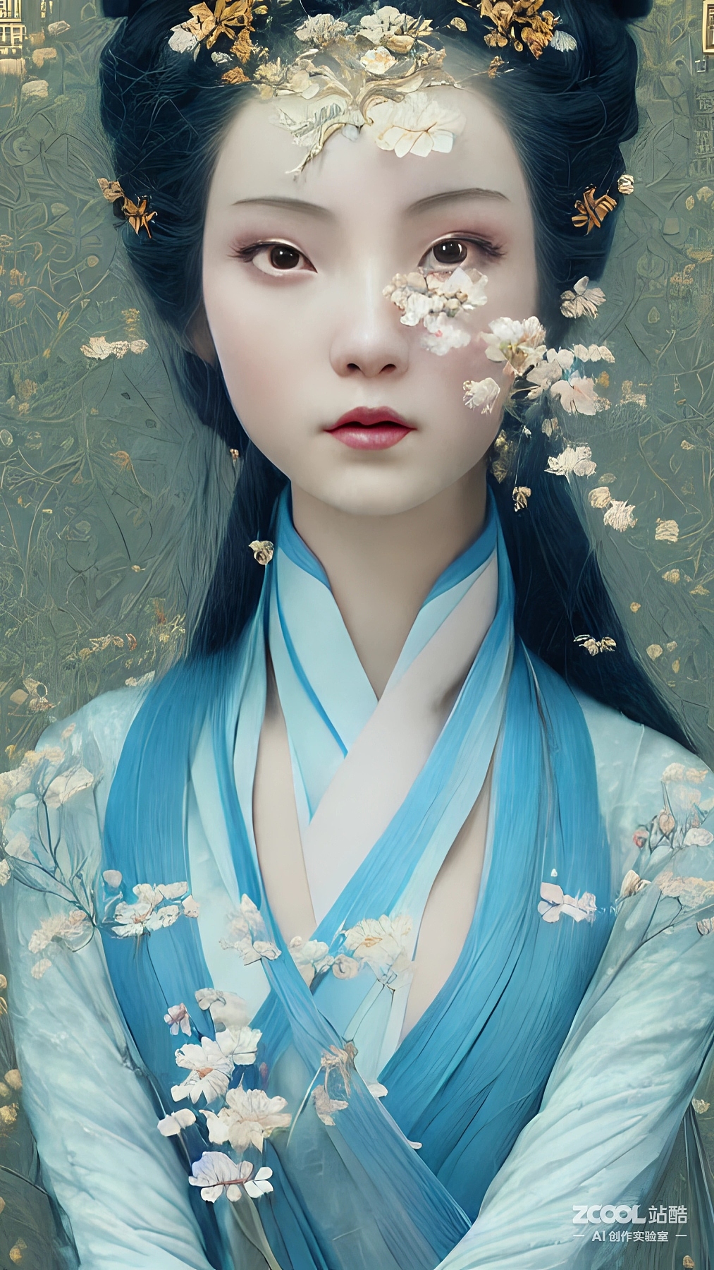 #AI创作实验室#【汉服】【油画X中国画】（图ZMzIxNDM0MTM2） - AI作品 - 站酷设计师xingceng2号原创素材 - 站酷ZCOOL