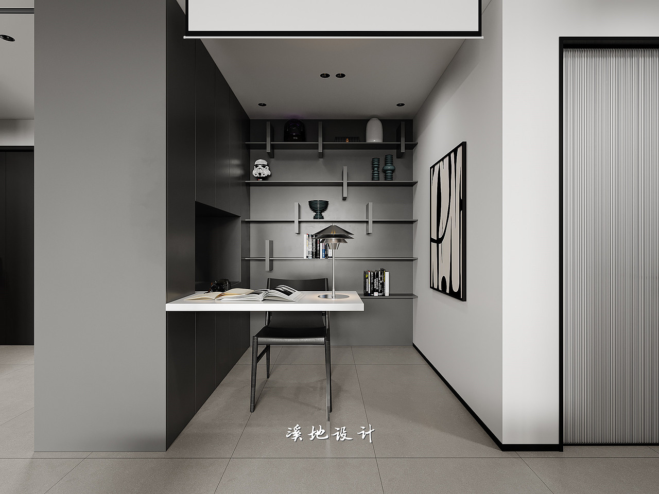 115㎡极简黑白灰,赋予生活的简雅情态