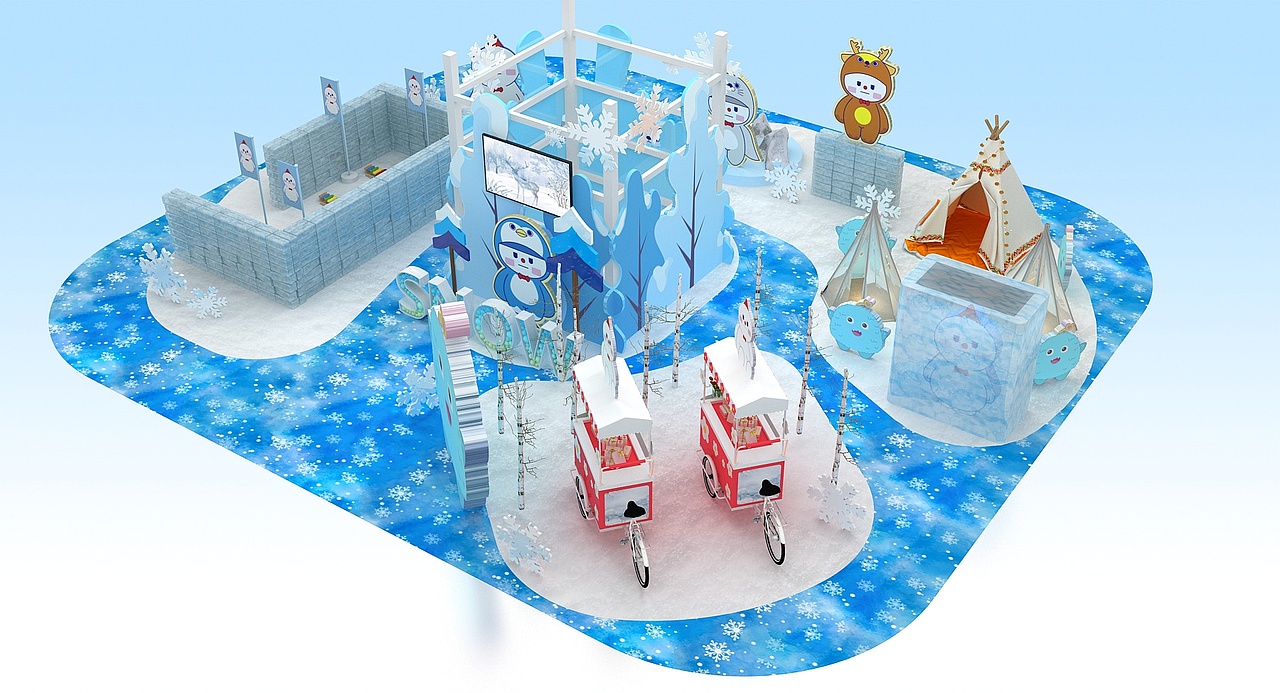 冰雪商场活动 3D设计效果图