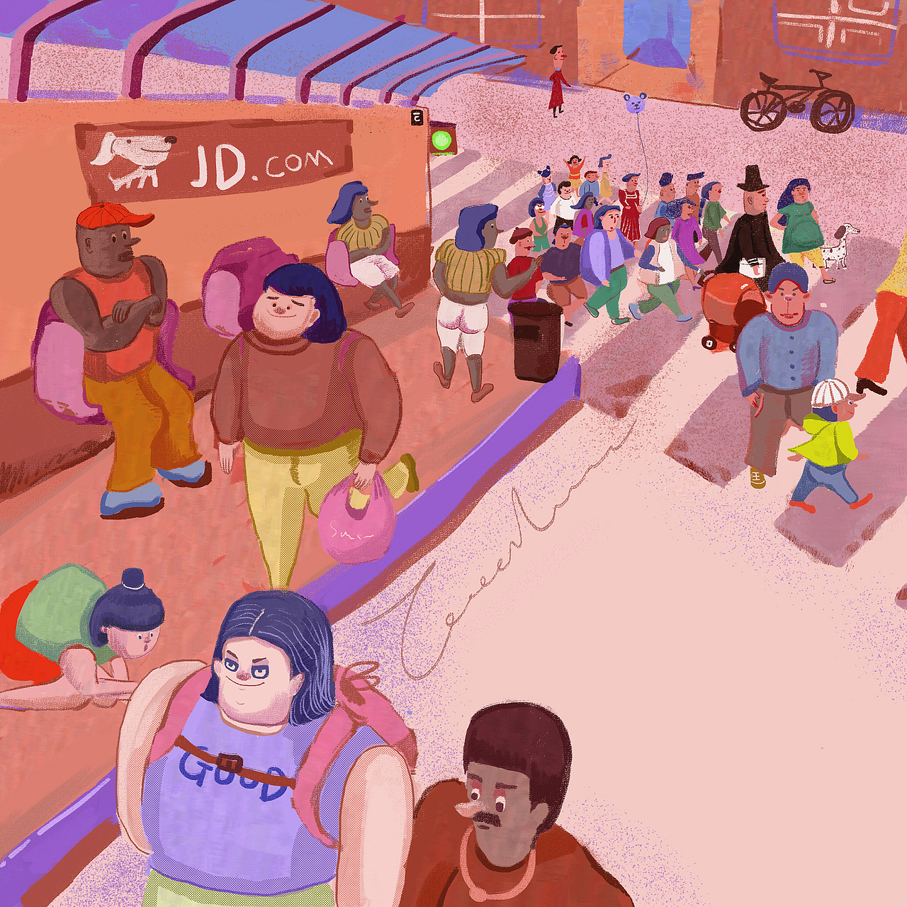 贝心南和他的朋友们在巴士站