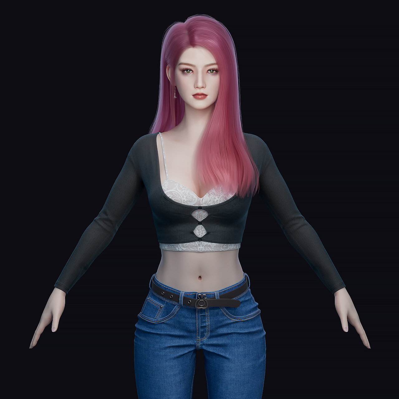 牛仔裤姐姐（图ZMzY0NDA4MTI0） - 人物/生物 - 站酷设计师狙煌绯pig原创素材 - 站酷ZCOOL