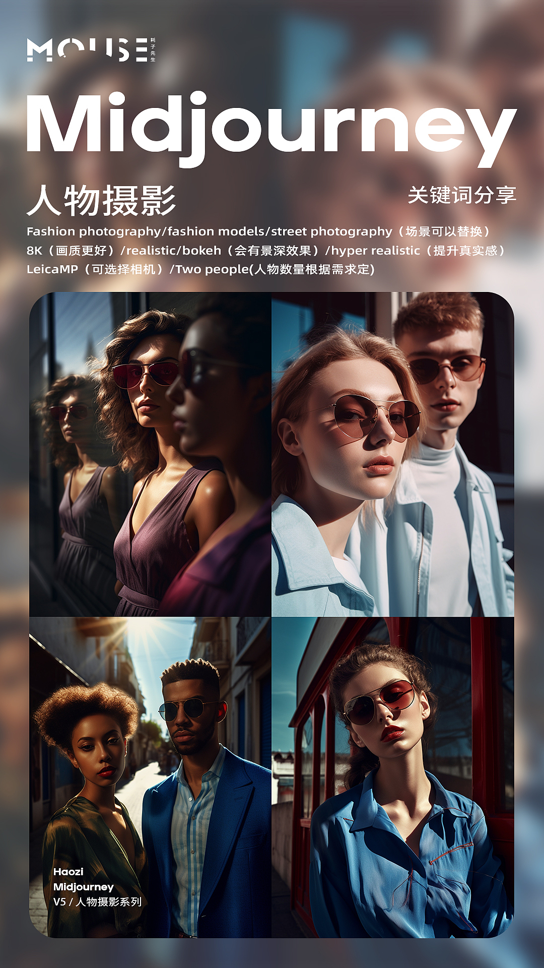 Midjourney 人物时尚摄影系列分享（图ZMzQwNTYzMTE2） - AI作品 - 站酷设计师耗子先生mouse原创素材 - 站酷ZCOOL