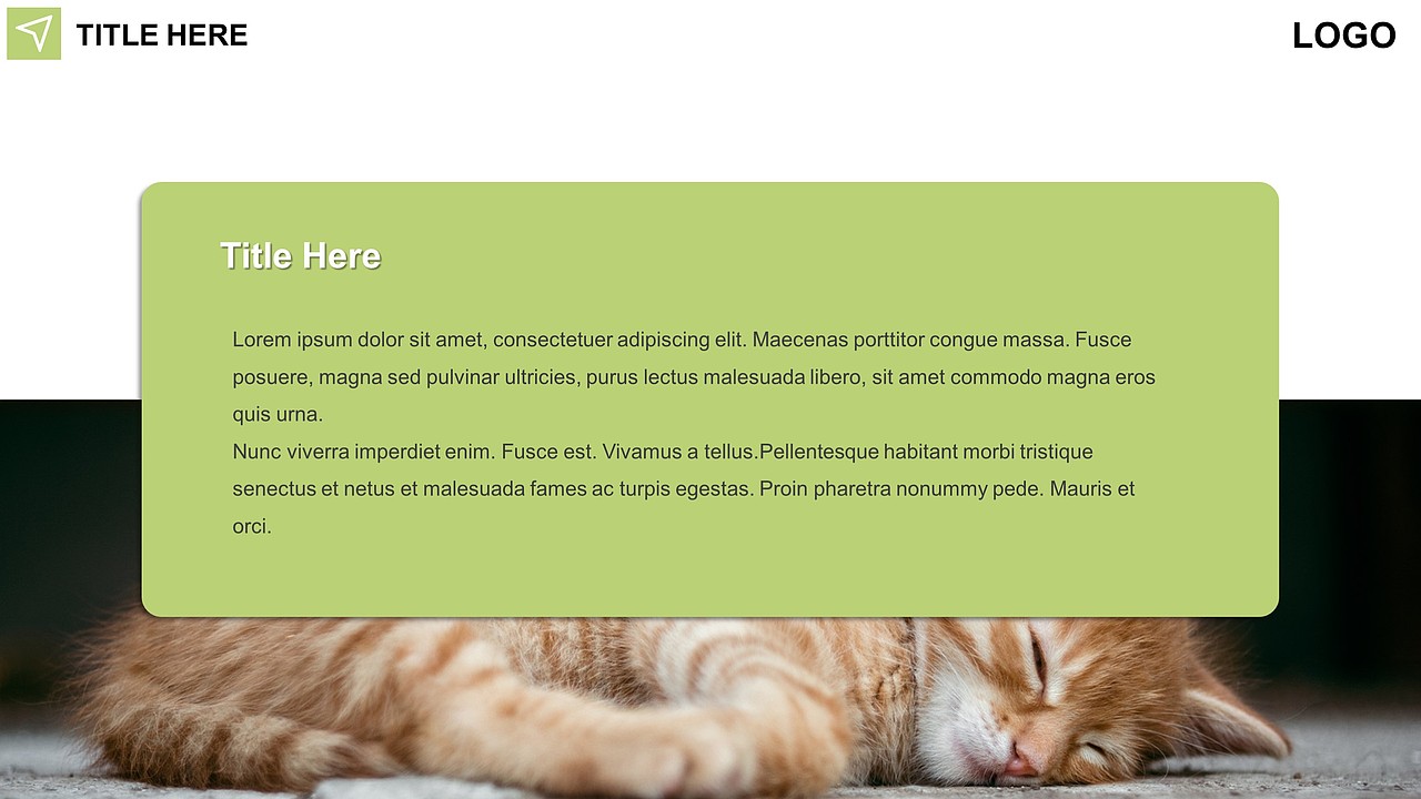 ppt模板-淡绿简洁