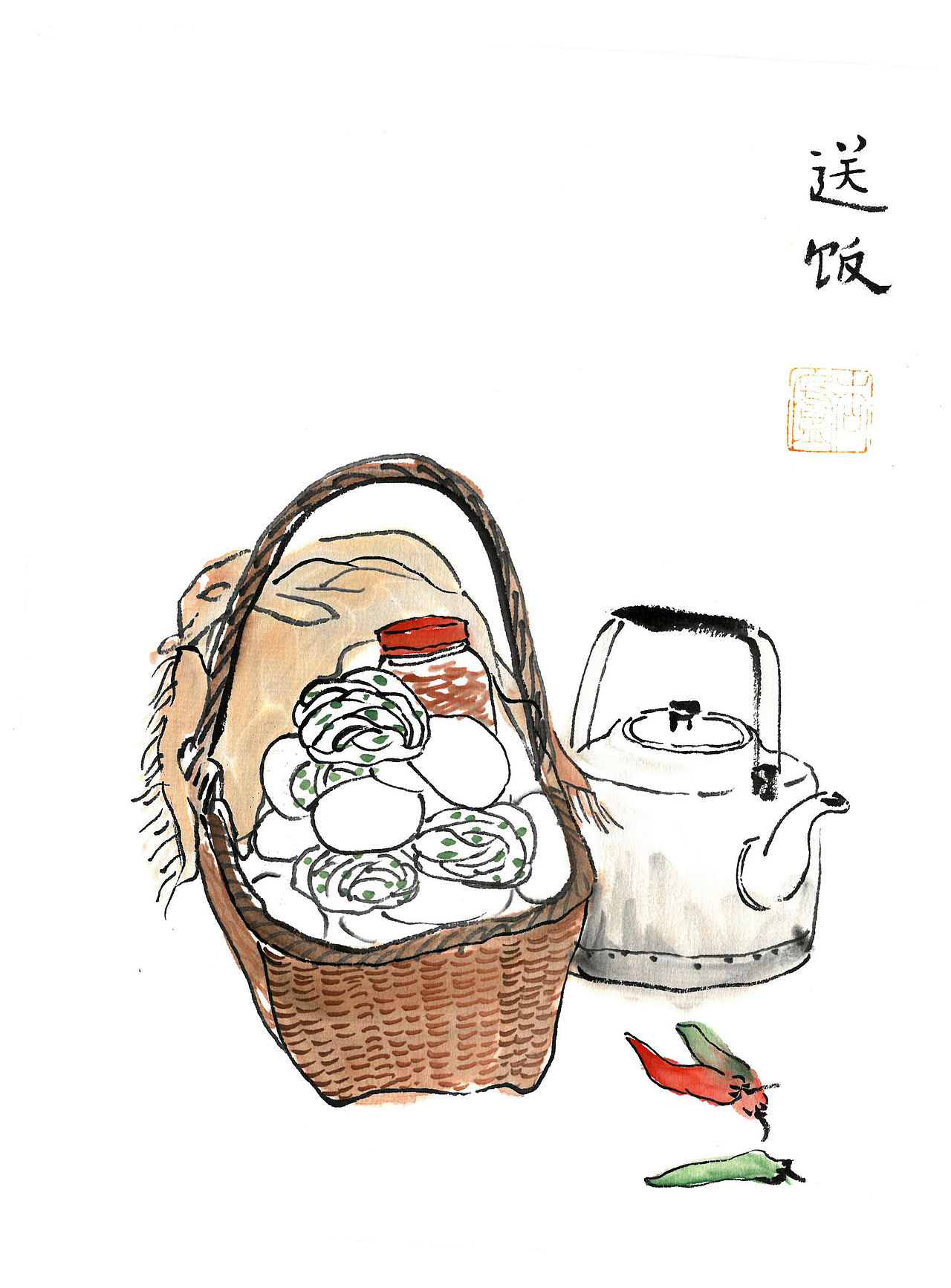 金秋十月，山乡风物（图ZMzUzMjA2Mjk2） - 绘本 - 站酷设计师牧云书舍原创素材 - 站酷ZCOOL