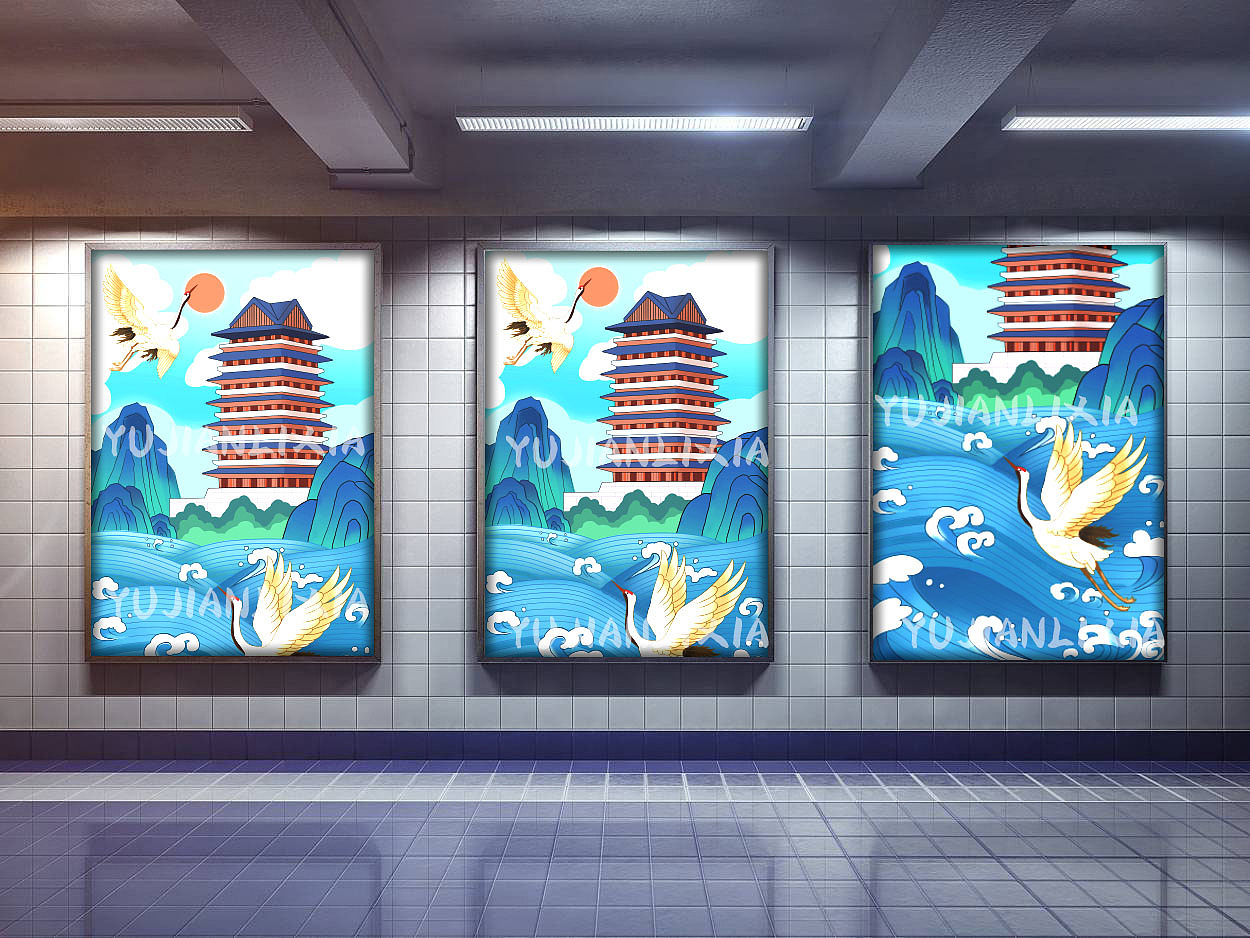 鹤起黄河楼国潮