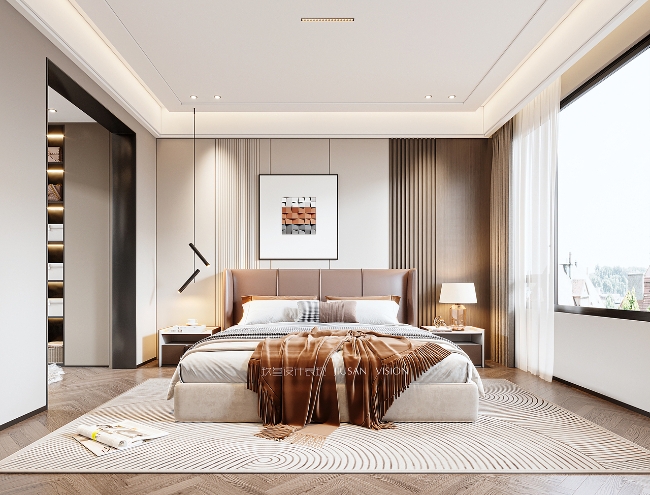 现代轻奢客餐厅效果图案例