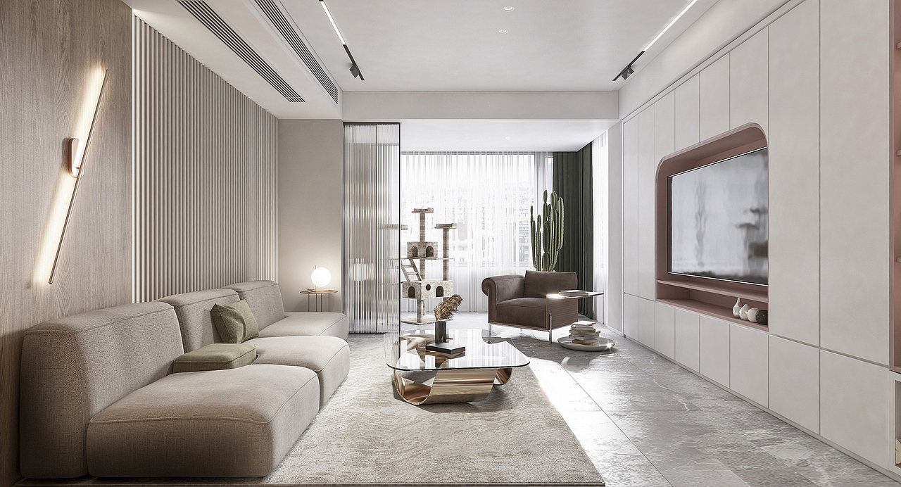 法式温暖明亮的暖色系作为主调,一种宁静而温馨的感觉