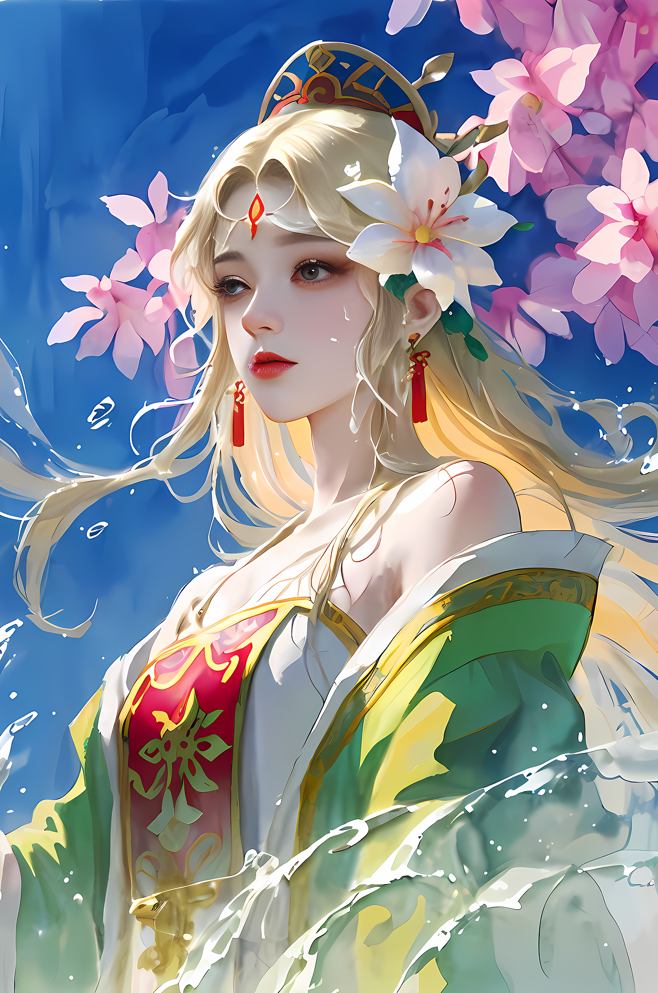 七彩中国风美女