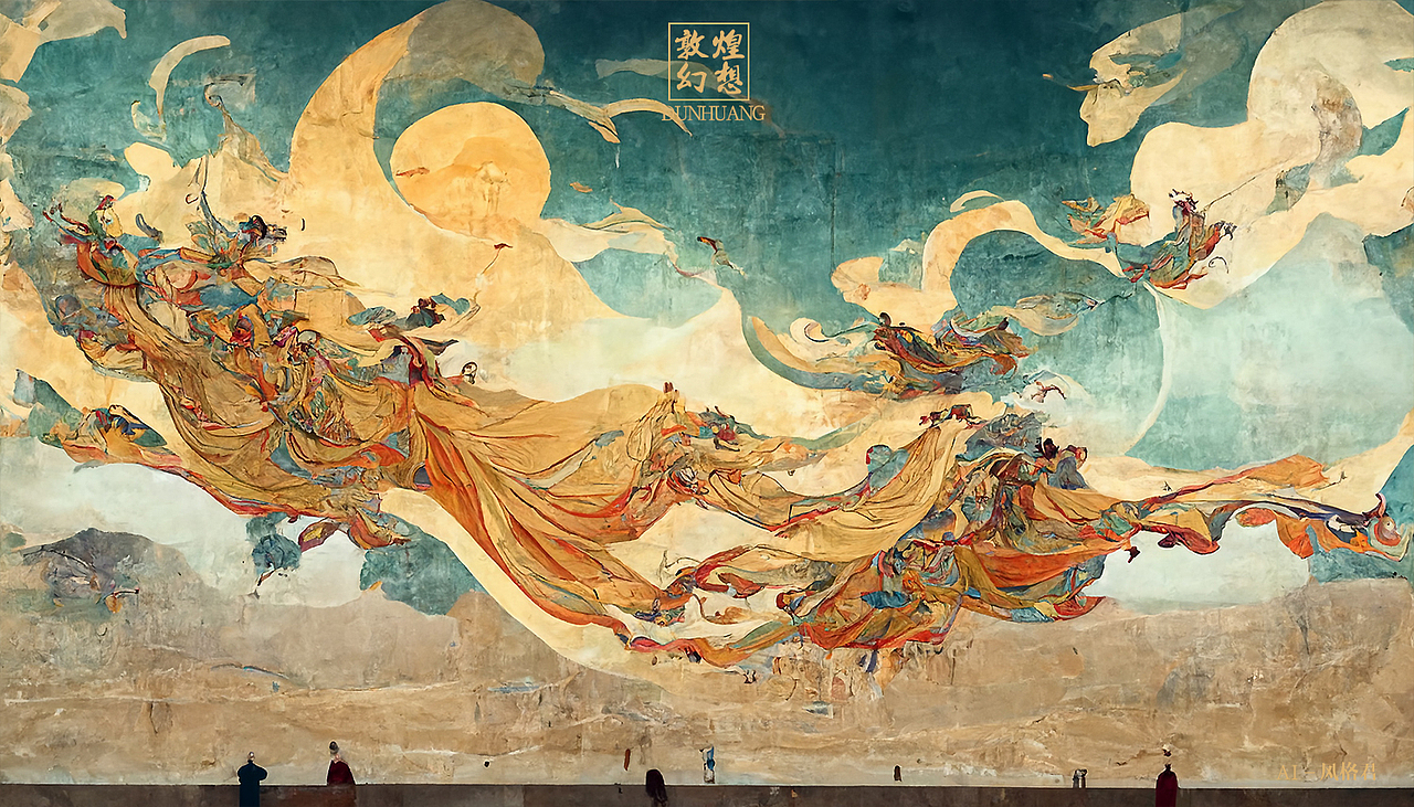 《敦煌幻想》AI概念设计（图ZMzE1NjE3NDk2） - 艺术插画 - 站酷设计师风格君原创素材 - 站酷ZCOOL