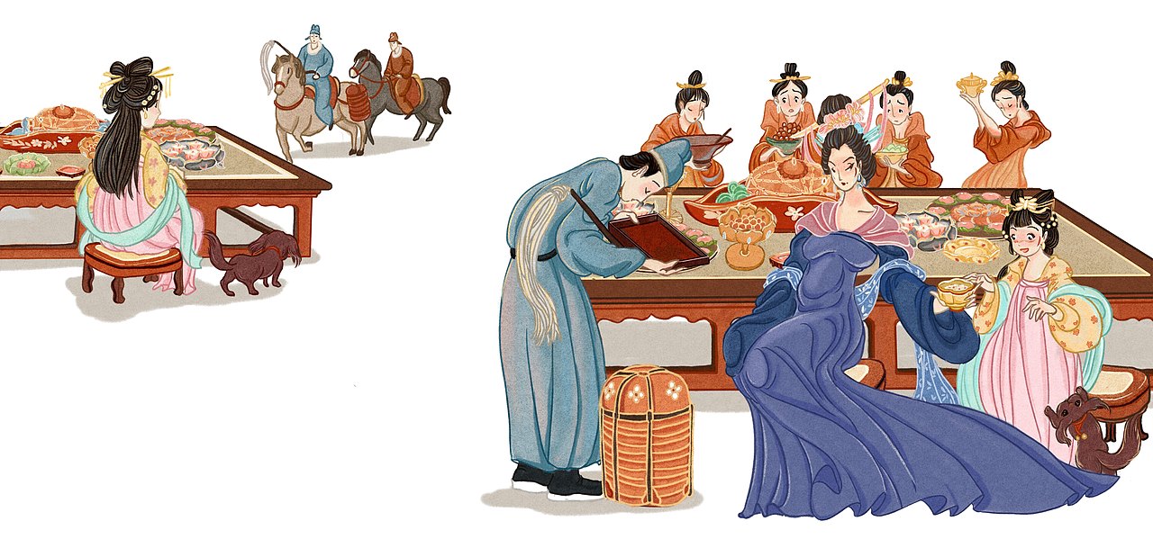 紫驼之峰出翠釜,水精之盘行素鳞。