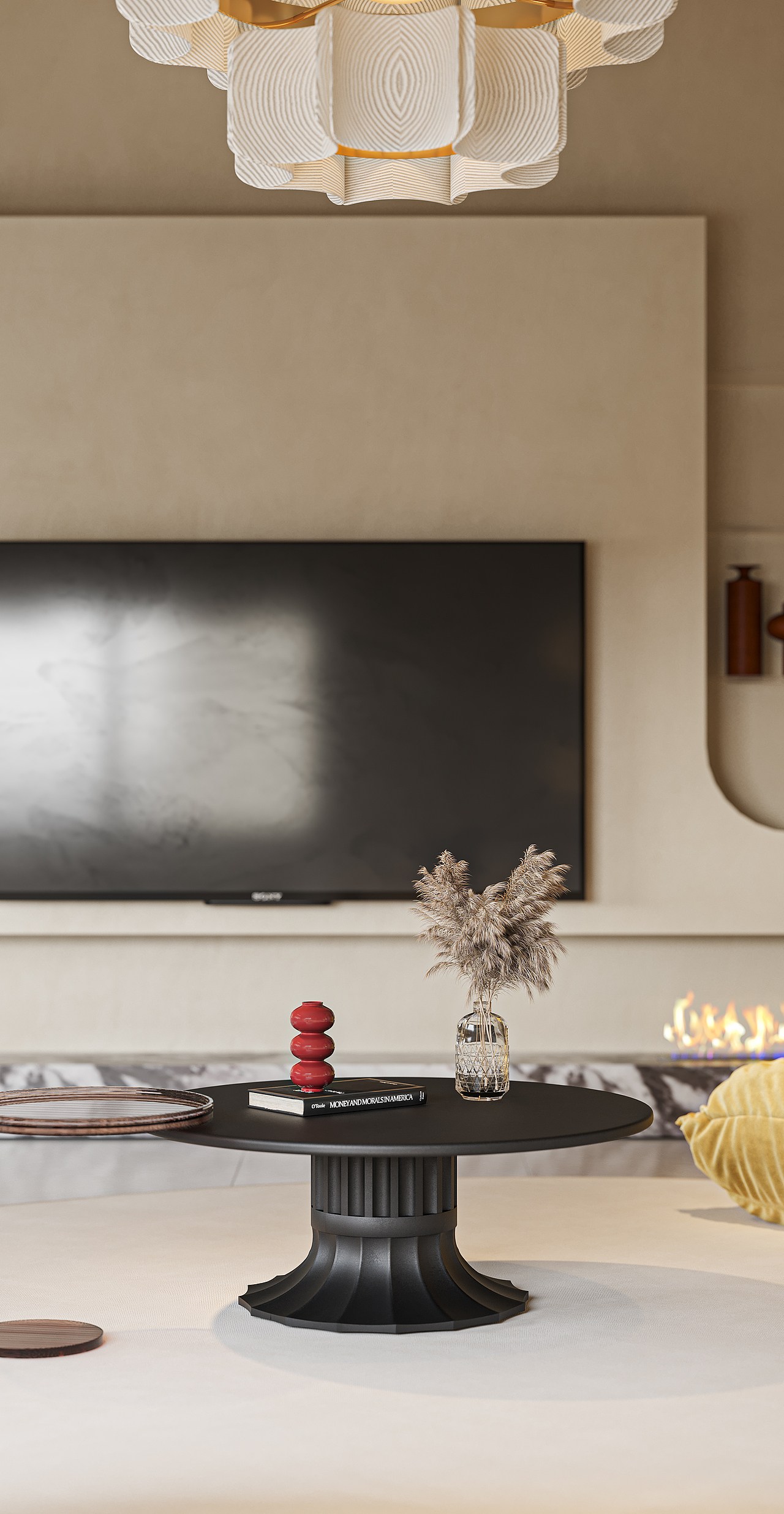 奶油侘寂风-效果图-合肥锦轩设计